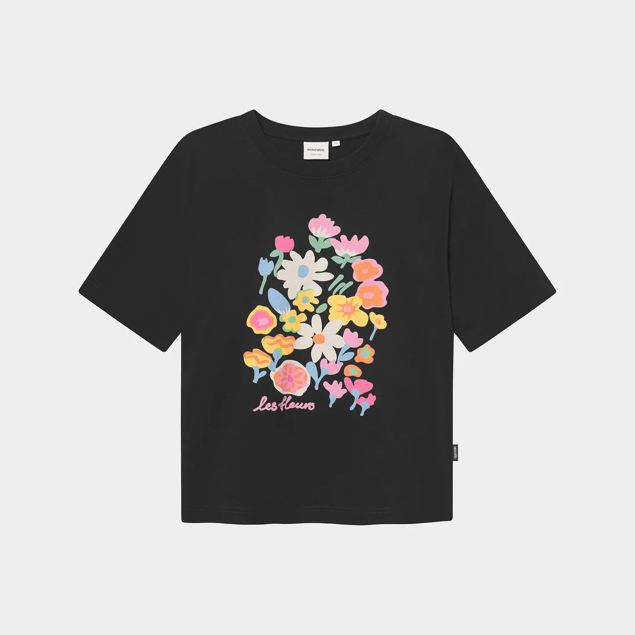 T-shirt Vadstena Les Fleurs, Black