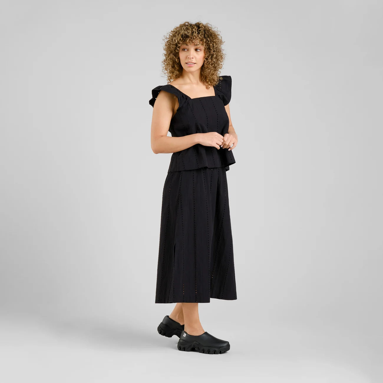 Skirt Viken Schiffli, Black