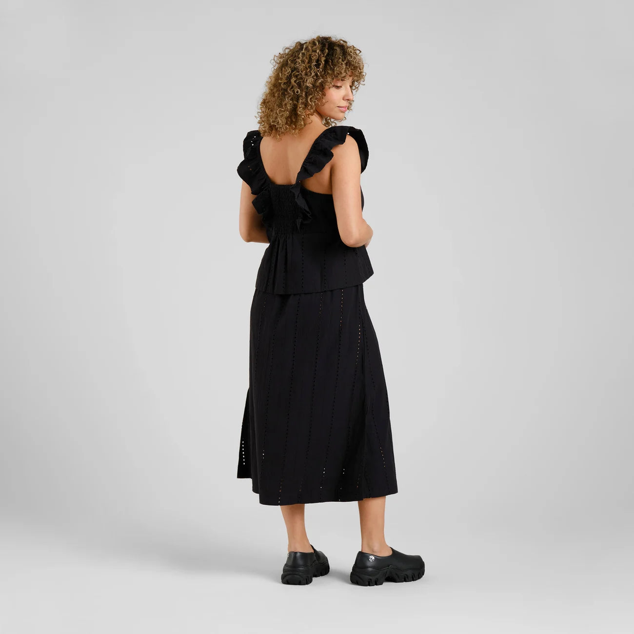 Skirt Viken Schiffli, Black