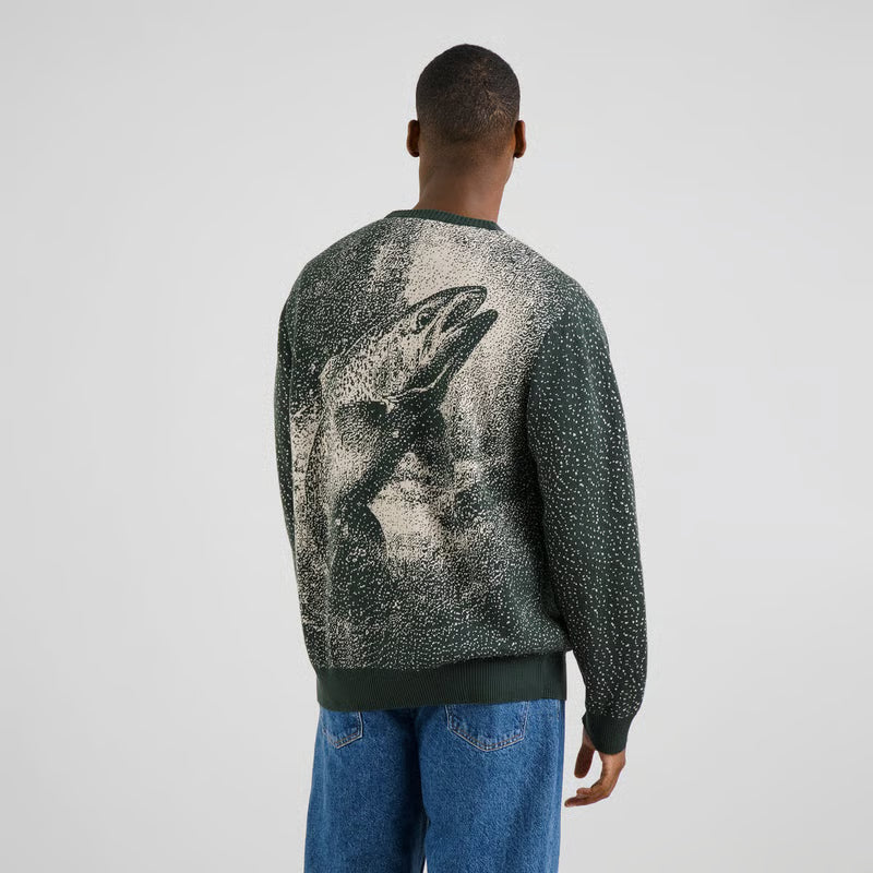 Sweater Mora Jumping Trout, Dark Green
