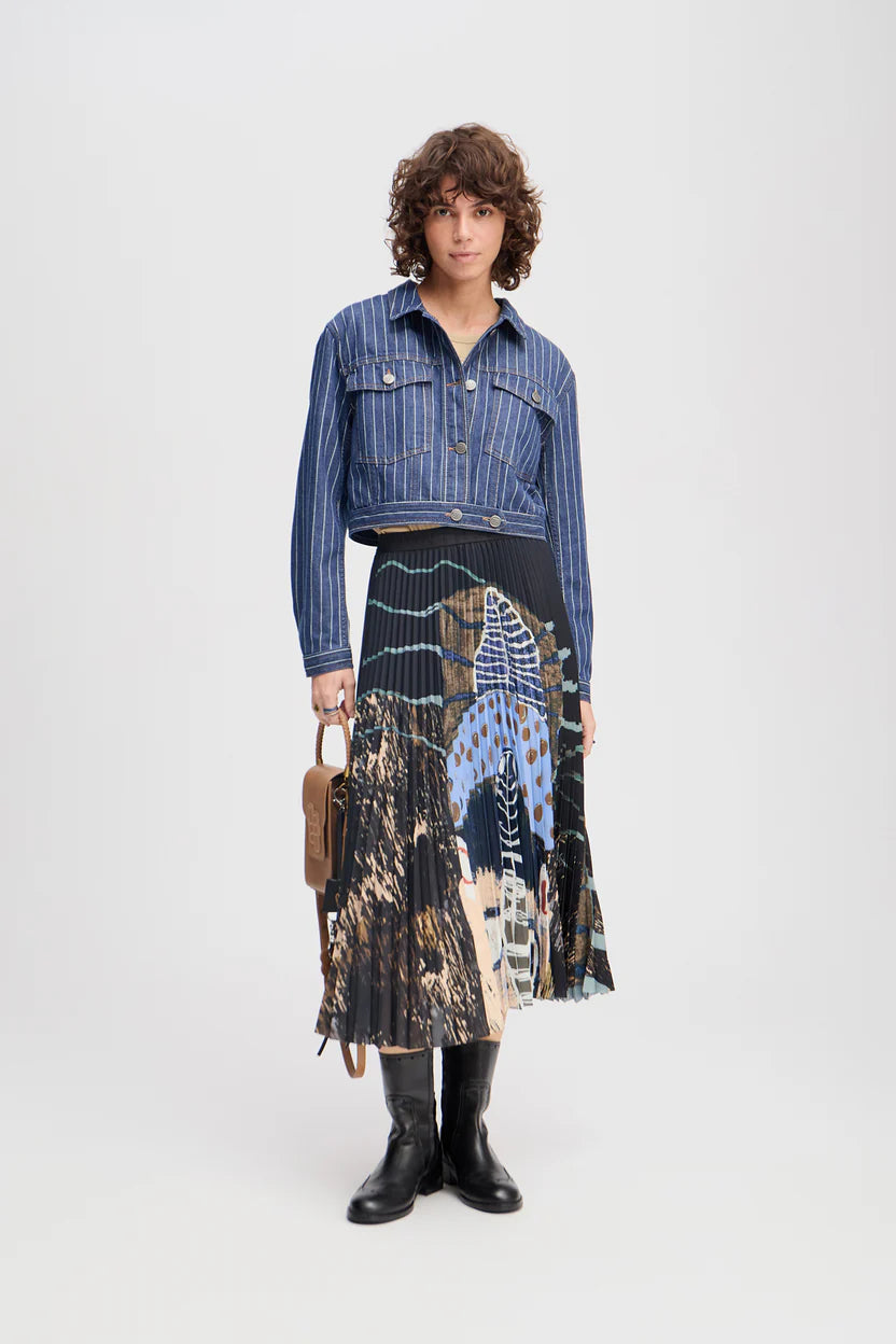 Charming Skirt Print Black