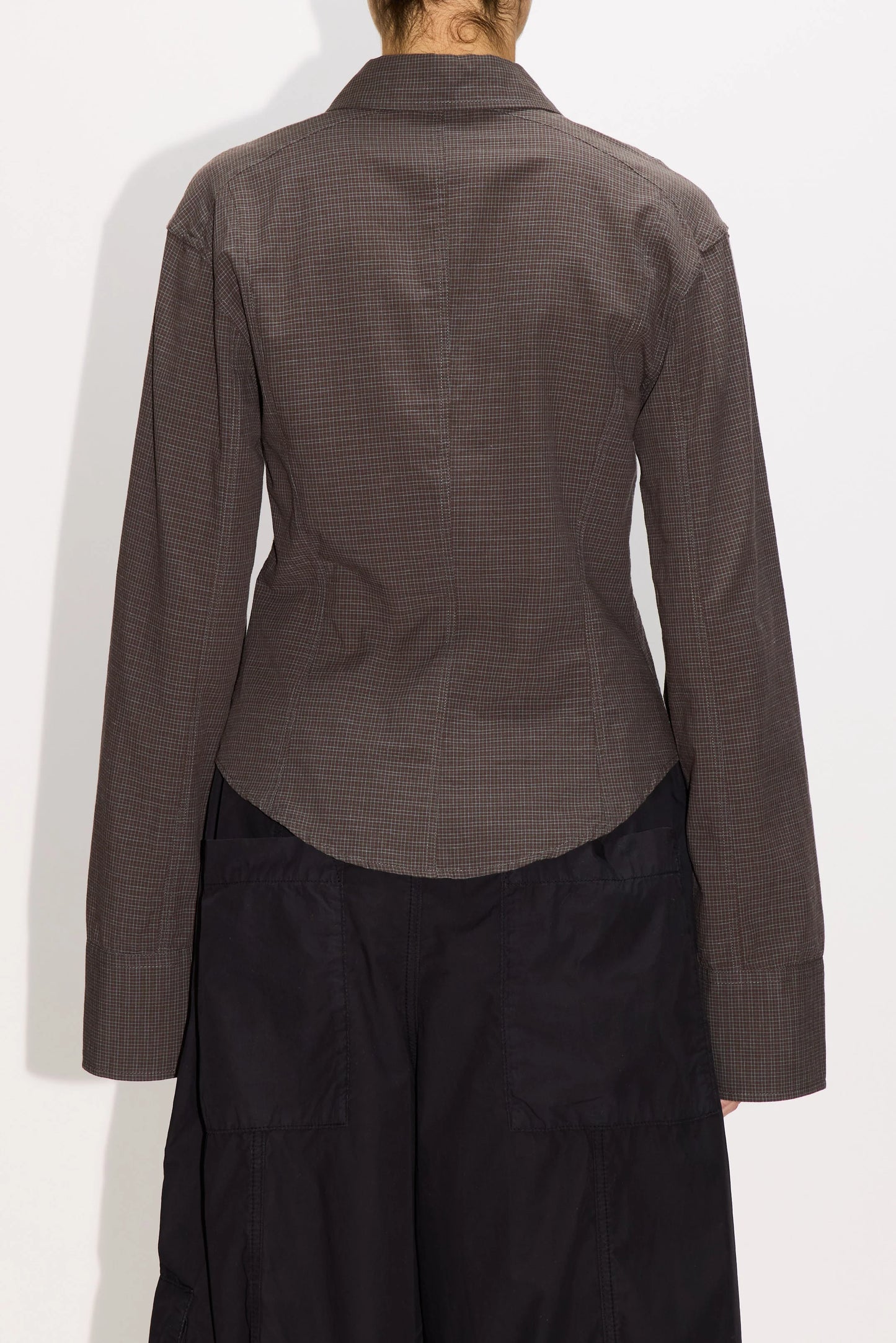 Shape Shirt, Dark Brown Check