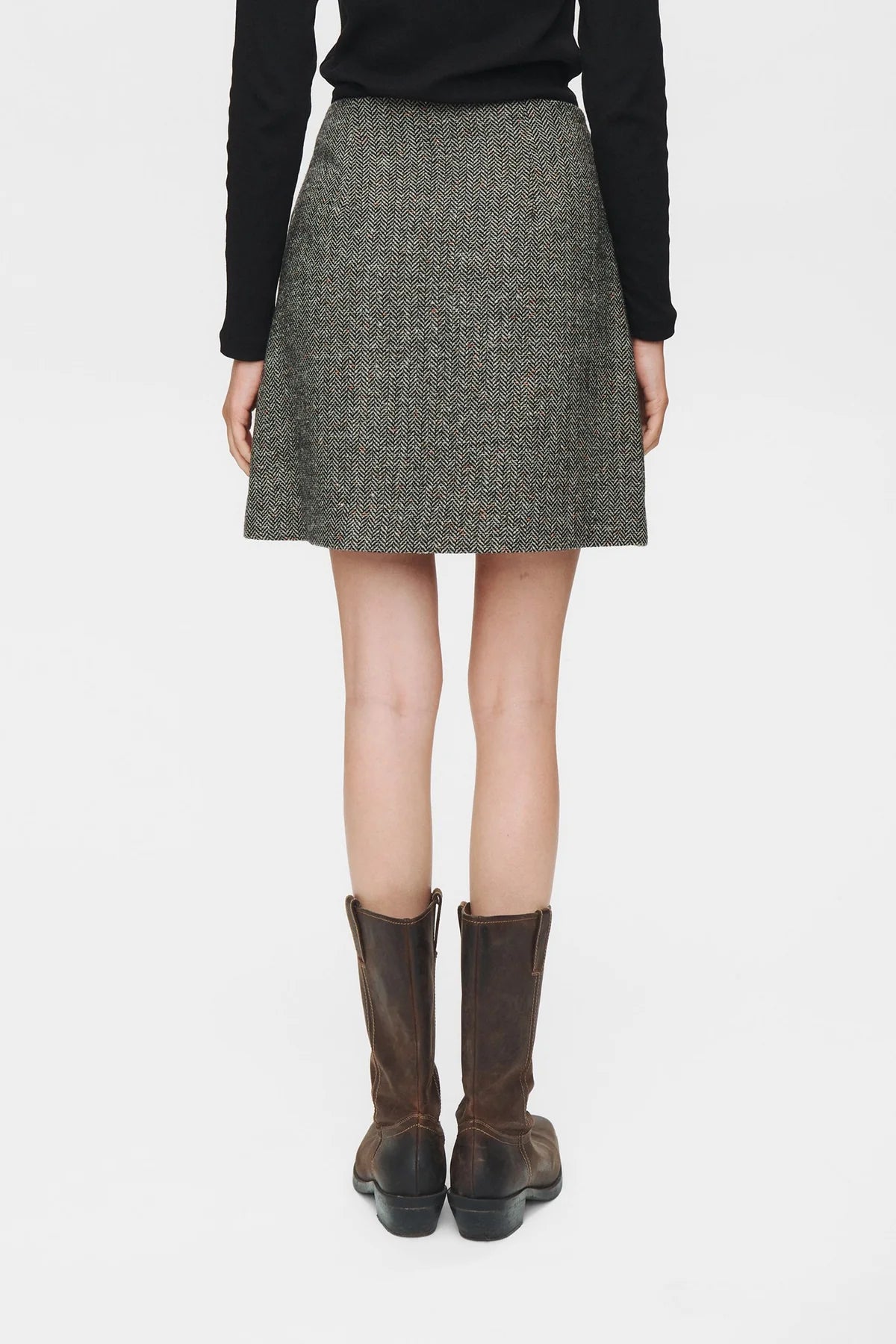Nuavey Mini Skirt, Caviar