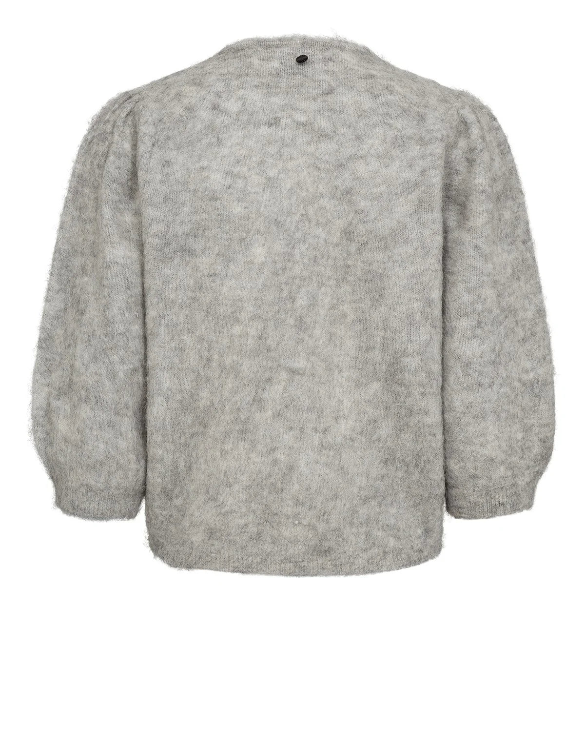 Nusuri Brushed SS Cardigan, Light Grey Mel