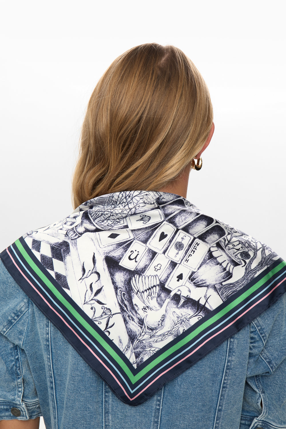 Numocha Satin Scarf, Cloud Dancer