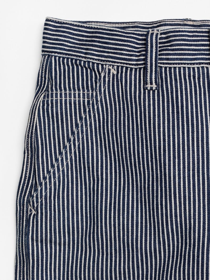 Inez Striped Pants, Blue/Offwhite