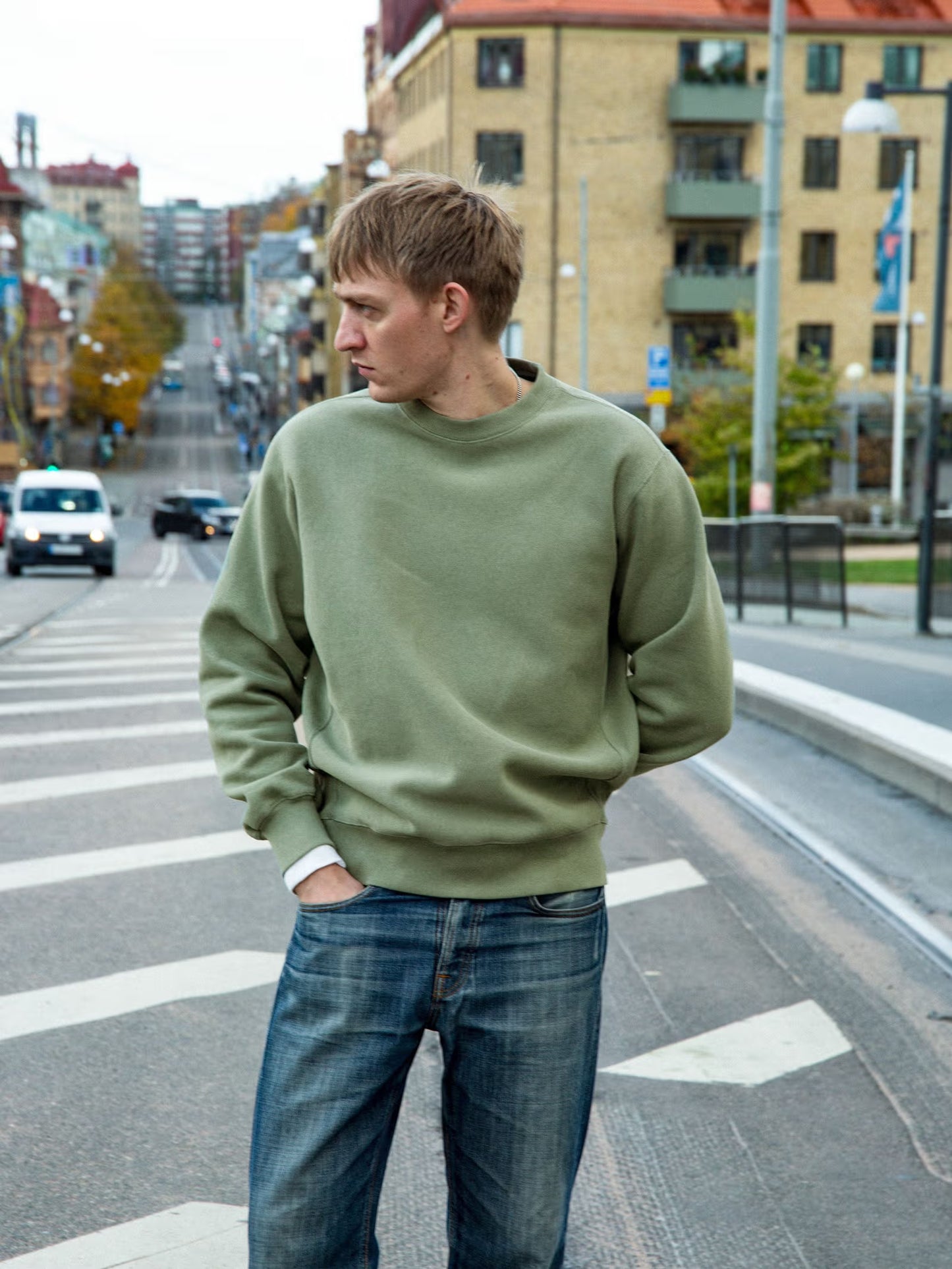 Hasse Crew Neck Sweatshirt, Green