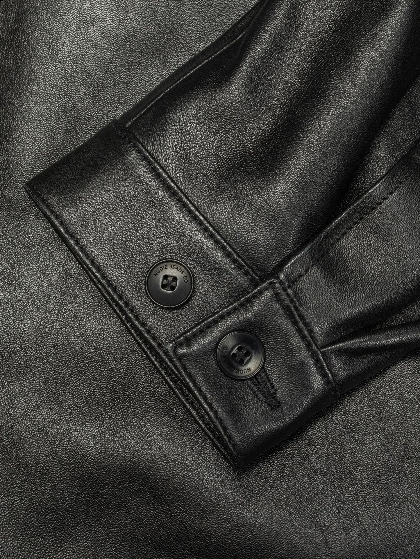 Blake Zip Jacket Leather, Black