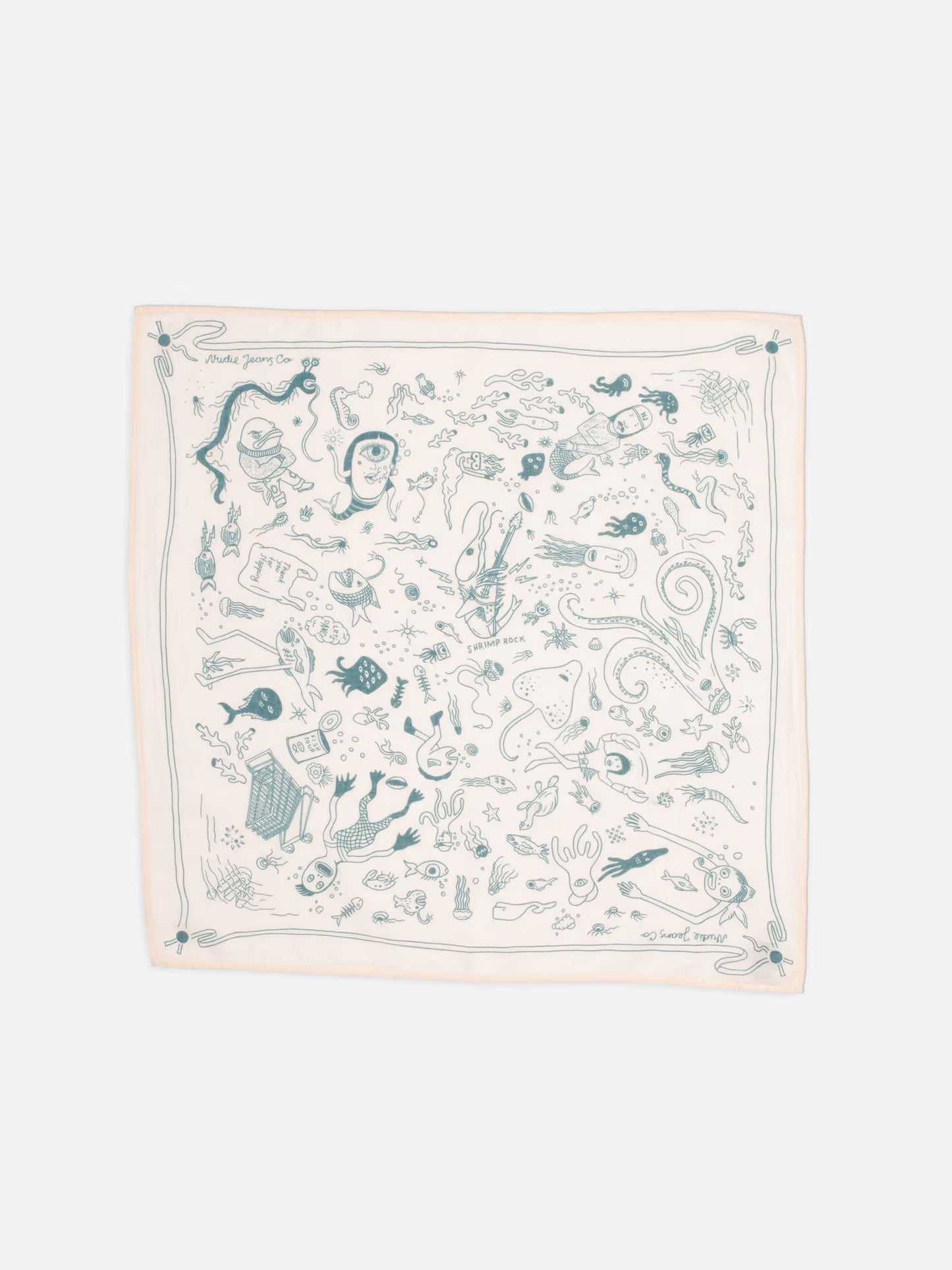 Ingrid Bandana Deep Sea Doodles, Pink