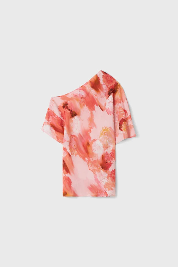 Bono Blouse, Blurry Flower Apricot