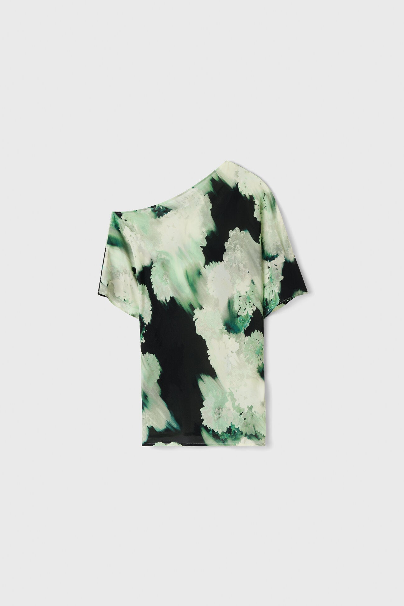 Bono Blouse, Blurry Flower Green