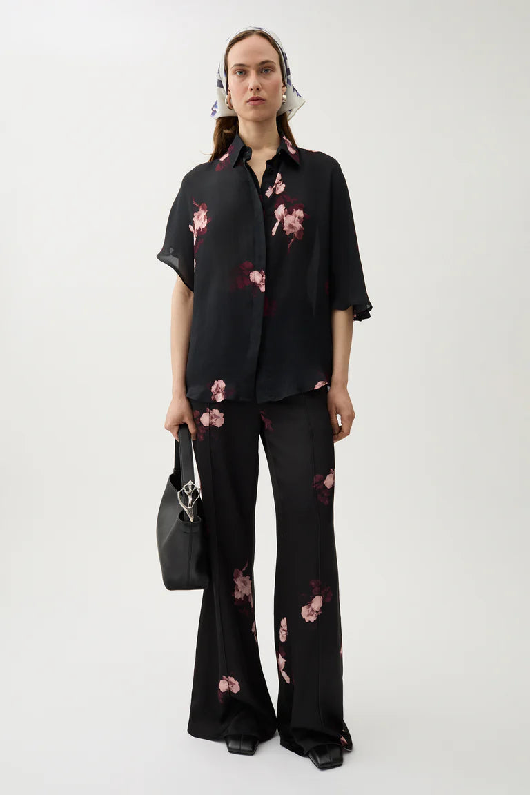 Finch Bouquet Blouse, Wine/Black