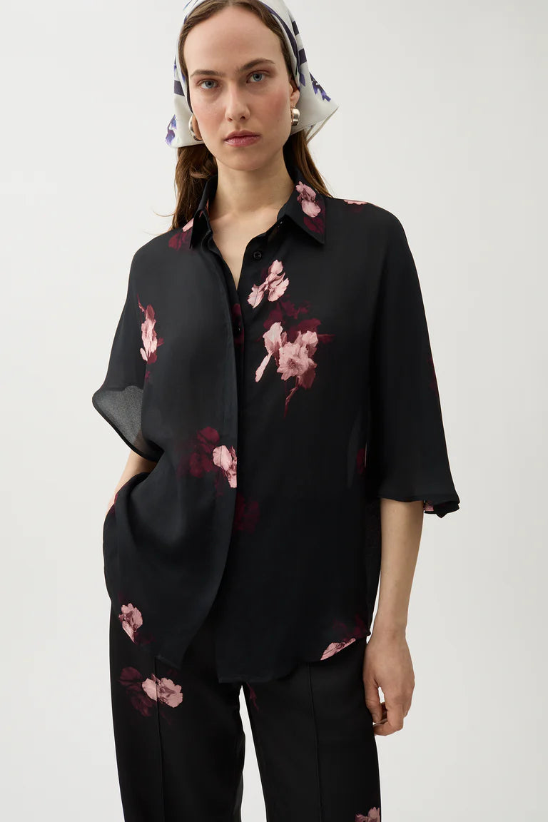 Finch Bouquet Blouse Wine/Black