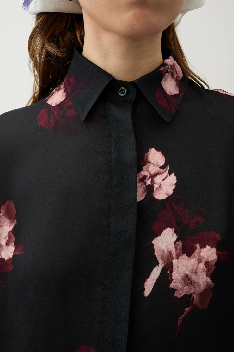 Finch Bouquet Blouse, Wine/Black