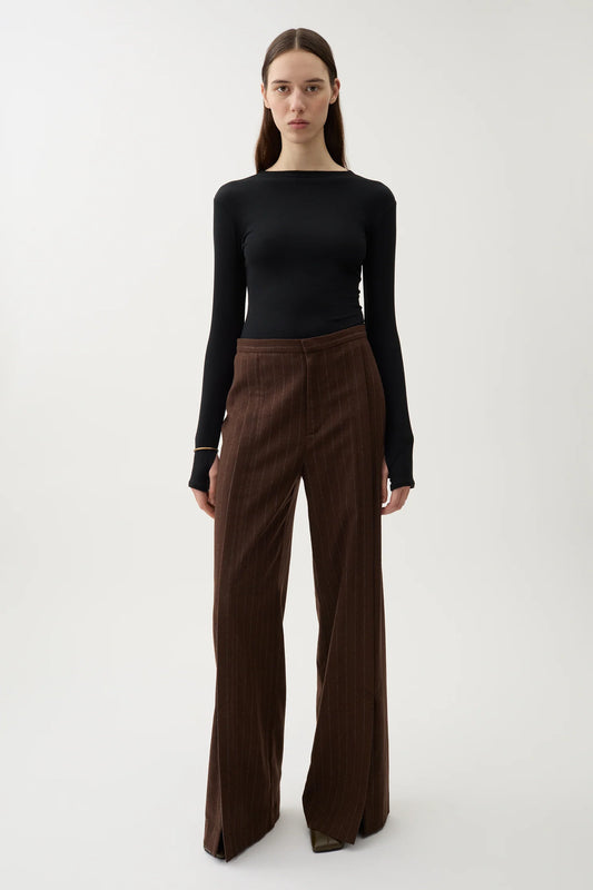 Rubin Pinstripe Pants, Chicory Coffee