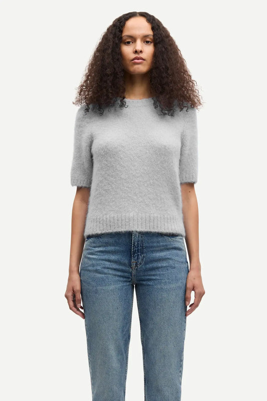 Sajeanne Top Light Grey Mel