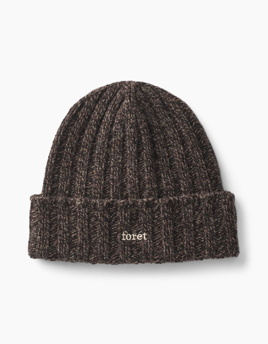 Relax Rib Puzzle Beanie Brown