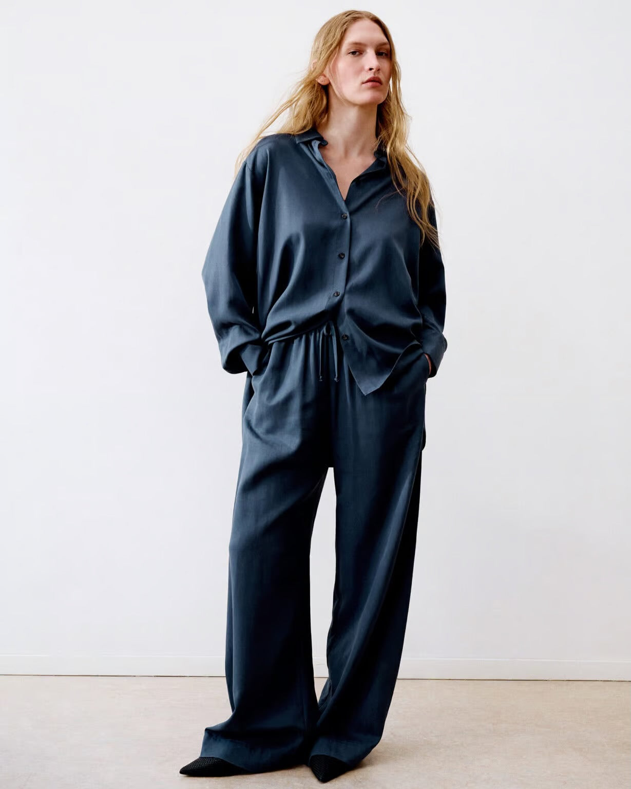 Vacant Pants, Ocean Blue Lyocell
