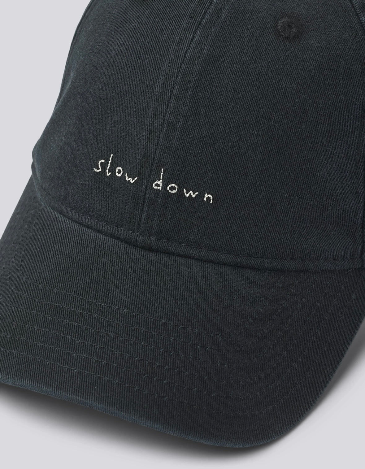Slow Down Washed Cap, Black
