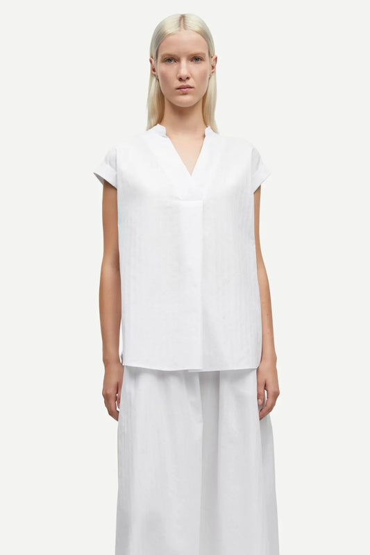 Satina SS Shirt White