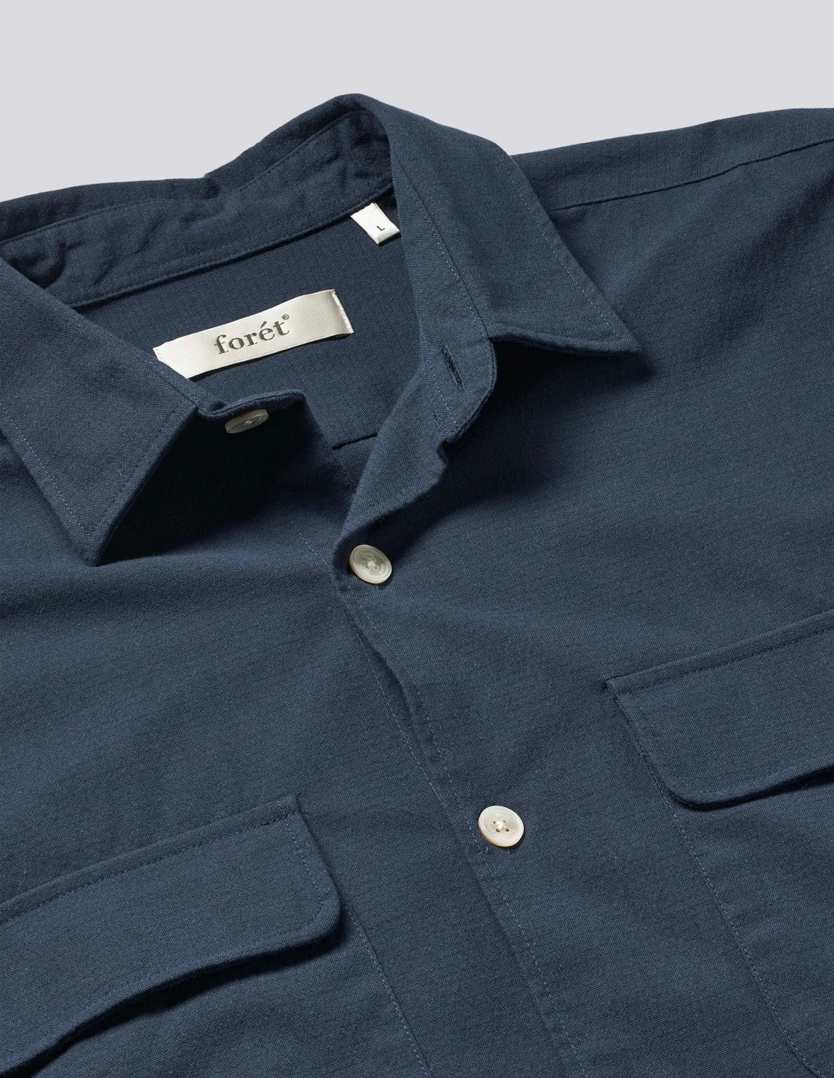 Lunar Textured Overshirt, Navy