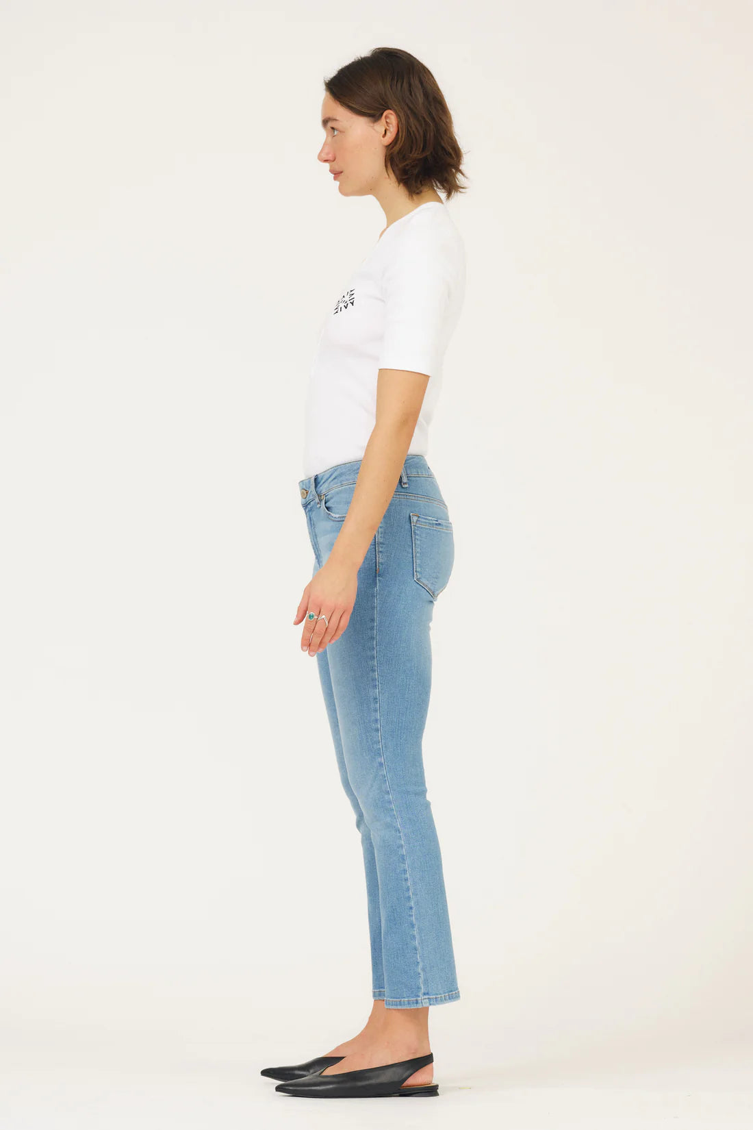 Johanna Jeans Wash Capri Blue
