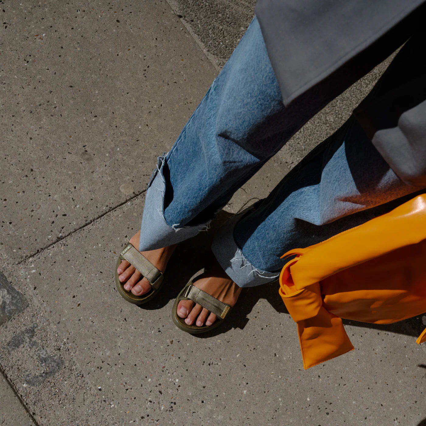 Line Sandal, Dark Olive