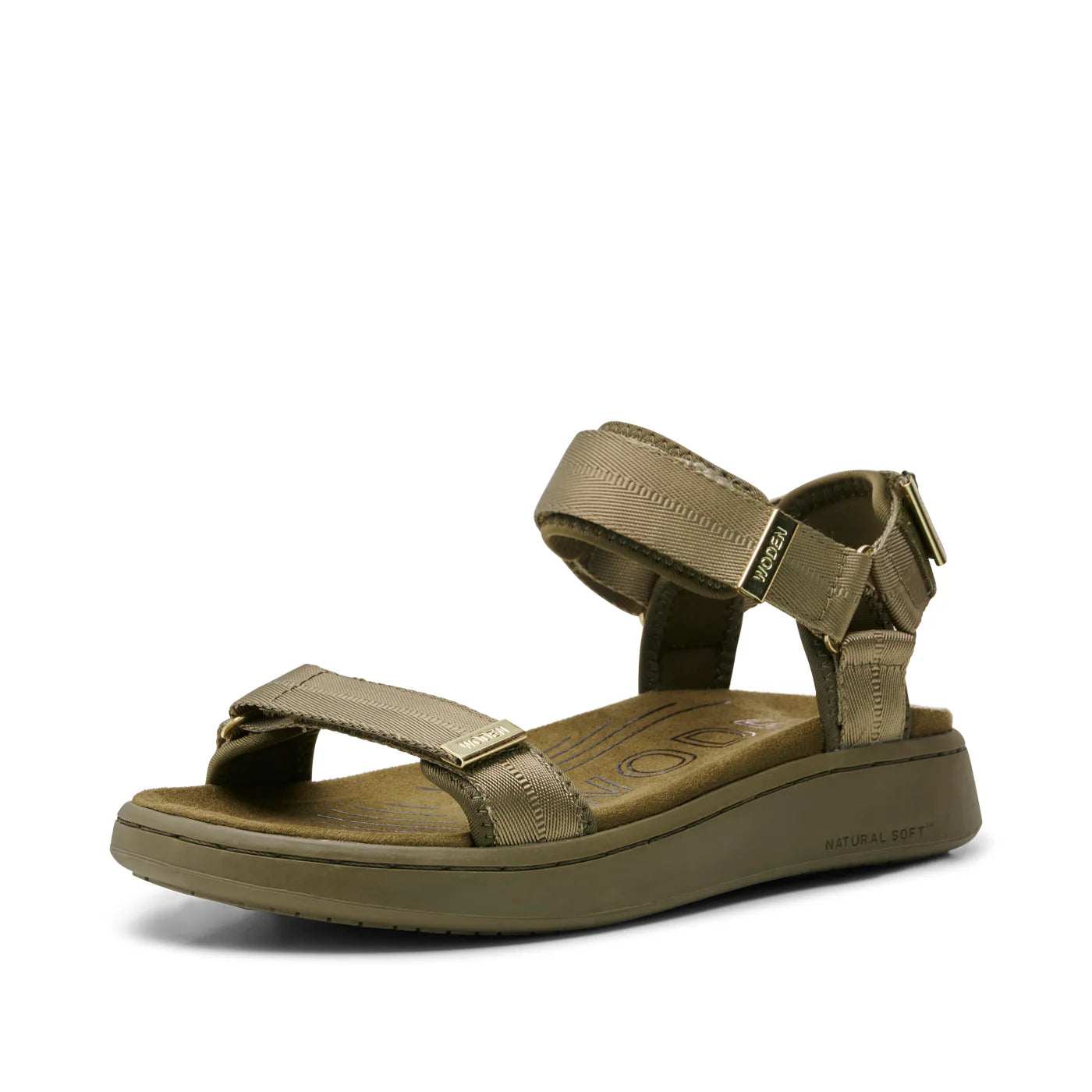 Line Sandal, Dark Olive