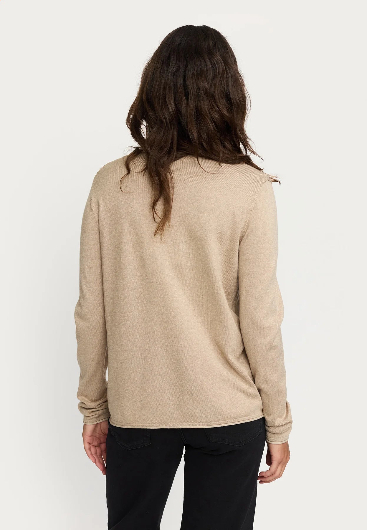 SRMarla O-Neck Roll Edge Knit, Nomad Melange