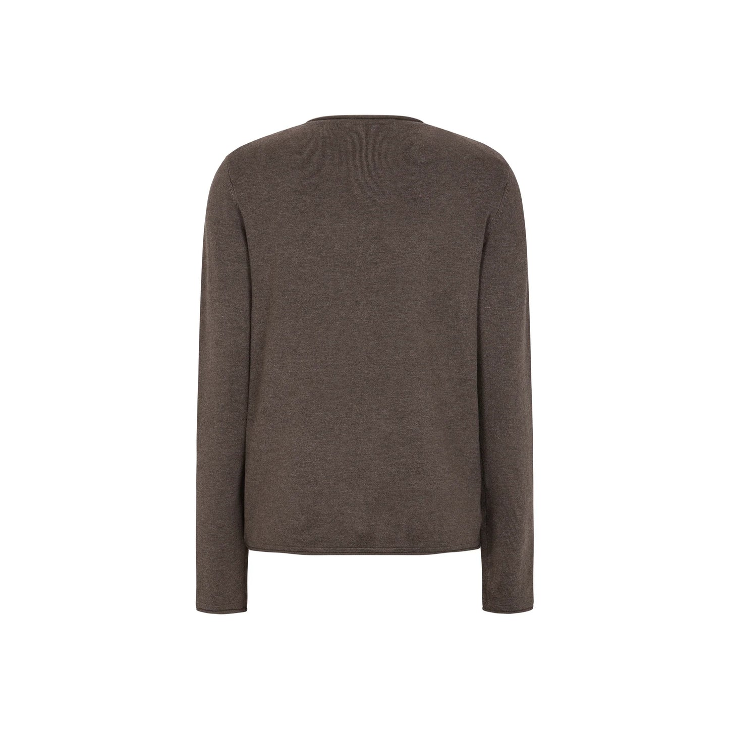 SRMarla O-Neck Roll Edge Knit, Coffee Quartz Melange