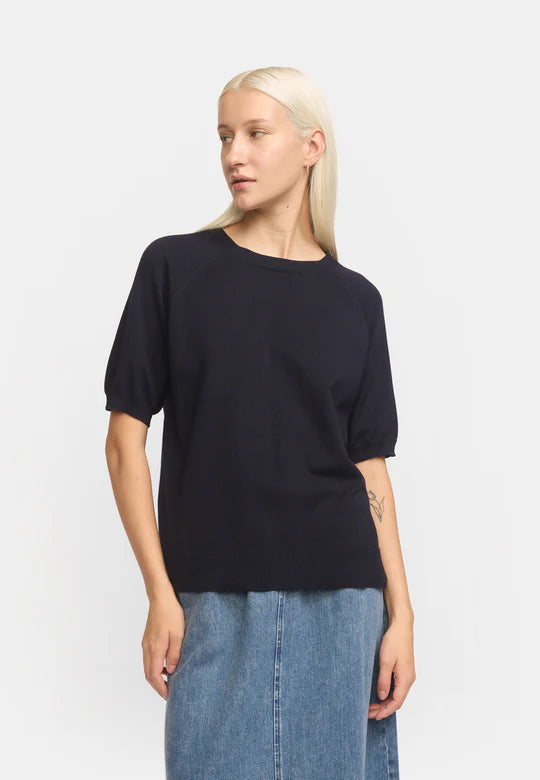 SRMarla SS O-neck Knit, Total Eclipse