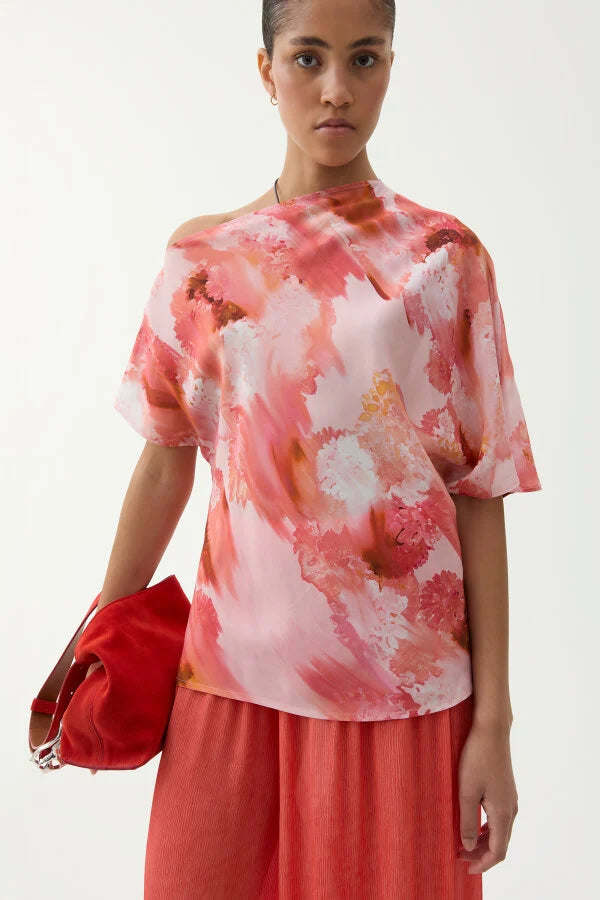 Bono Blurry Blouse Blurry Flower Apricot