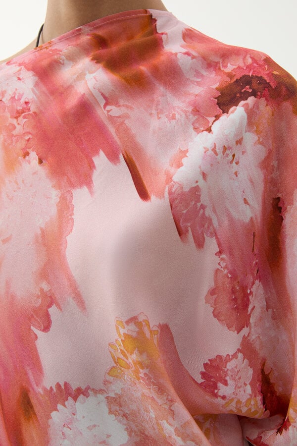 Bono Blouse, Blurry Flower Apricot
