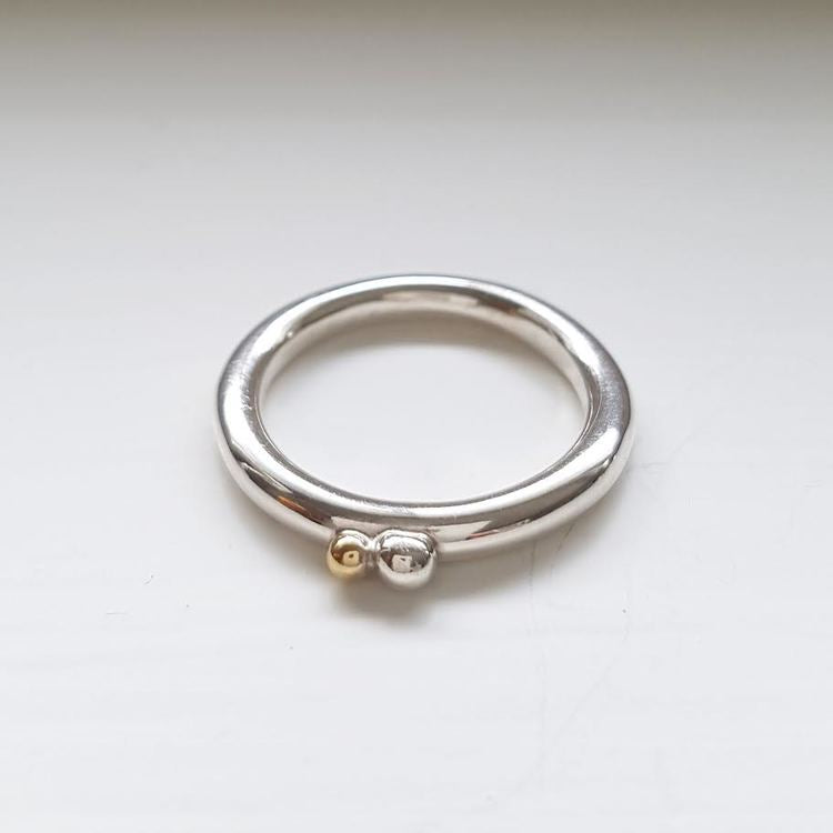 Lollos Silver Ring "Simple Two"