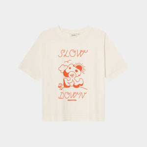 T-shirt Vadstena Slow Down, Off White