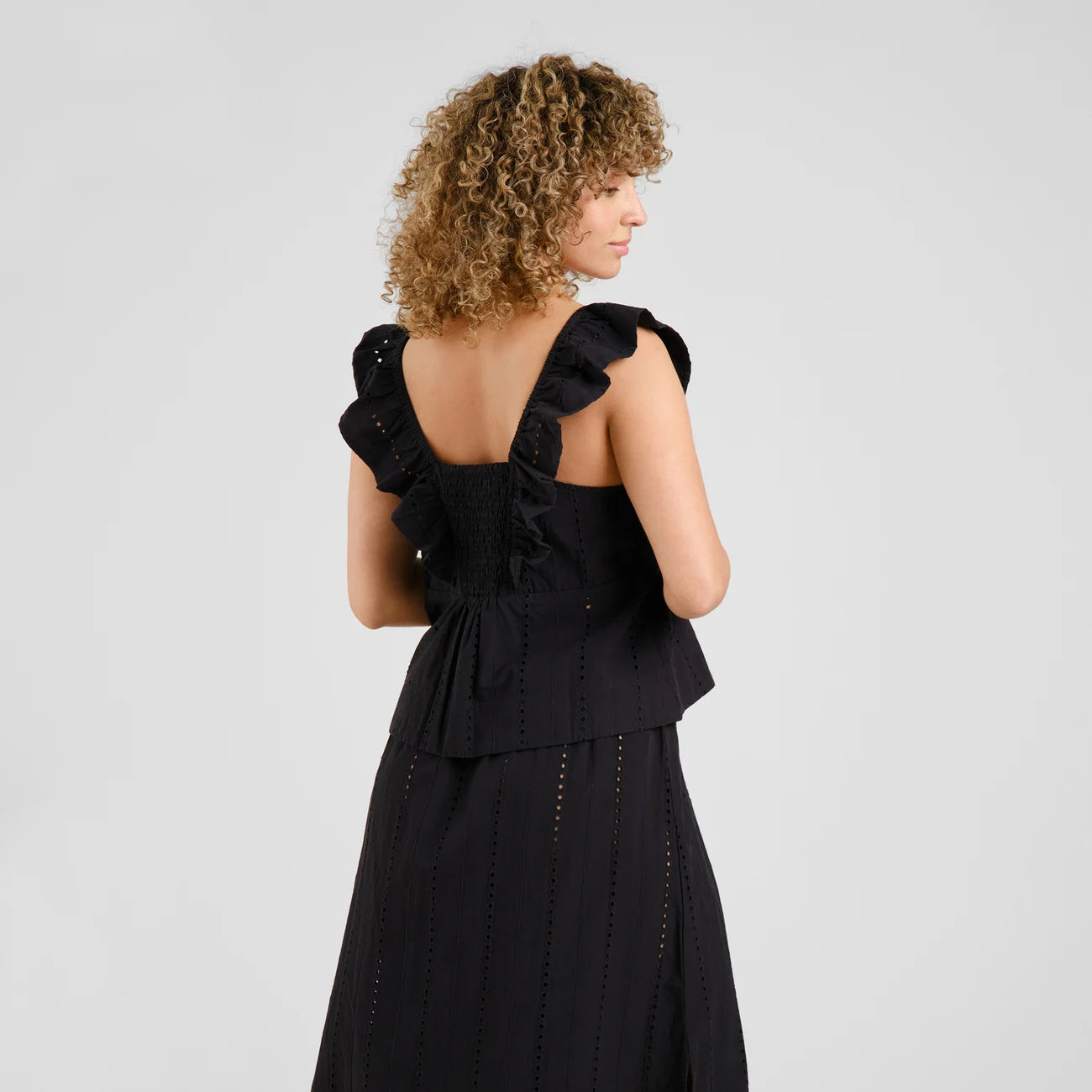 Top Furusund Schiffli, Black