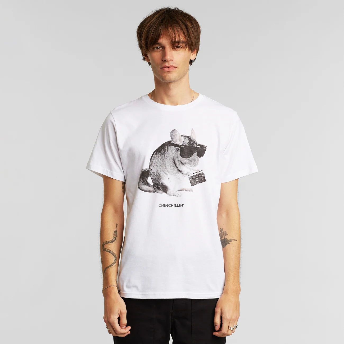 T-shirt Stockholm Chinchillin White