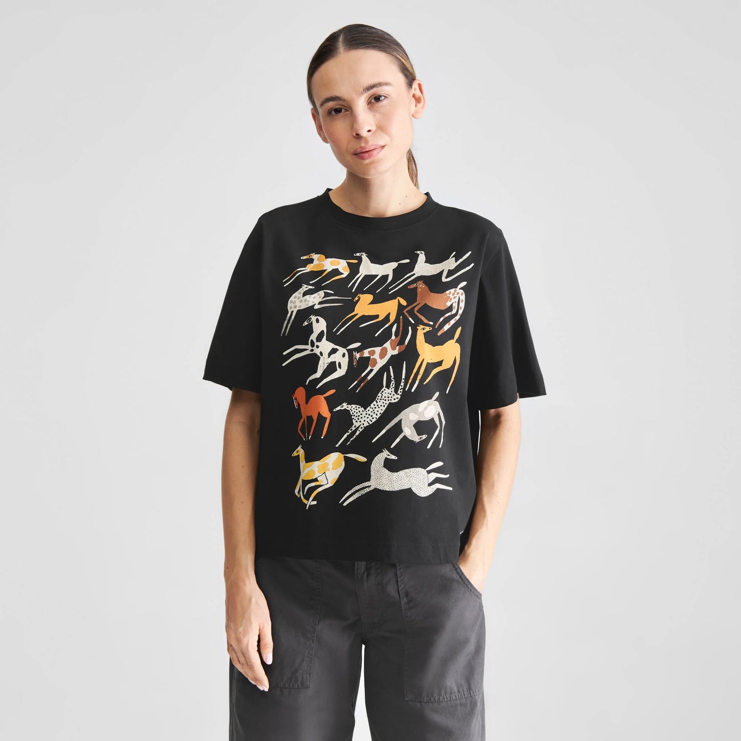 T-shirt Vadstena Mustang Party, Black