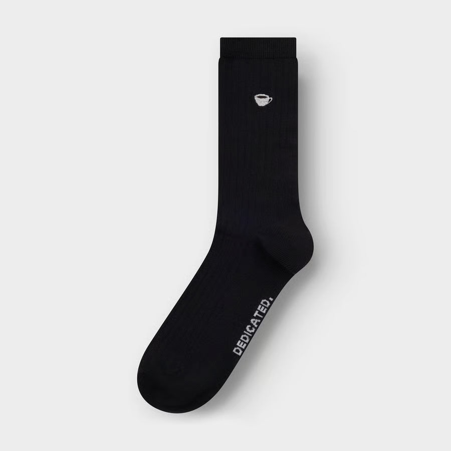 Rib Socks Knivsta Coffee Cup Black, Dedicated