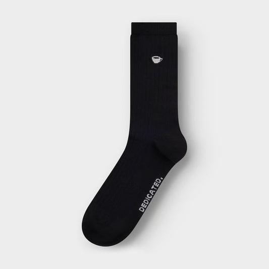 Rib Socks Knivsta Coffee Cup Black, Dedicated