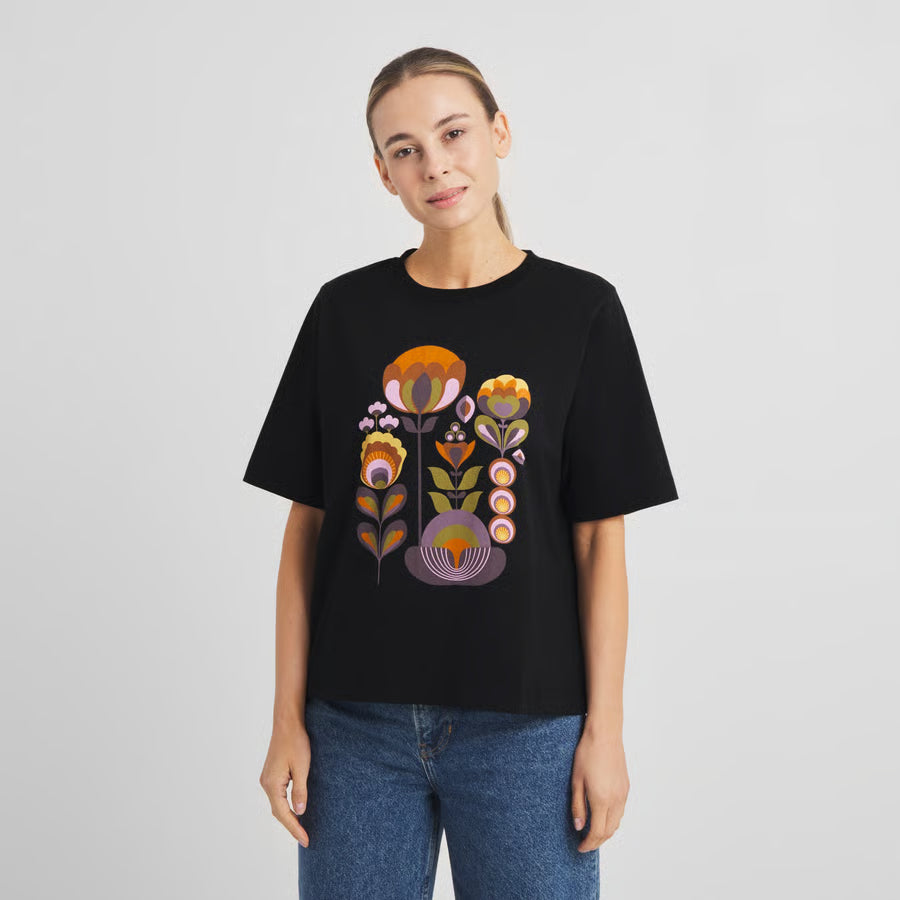 T-shirt Vadstena Autumn Harvest, Black