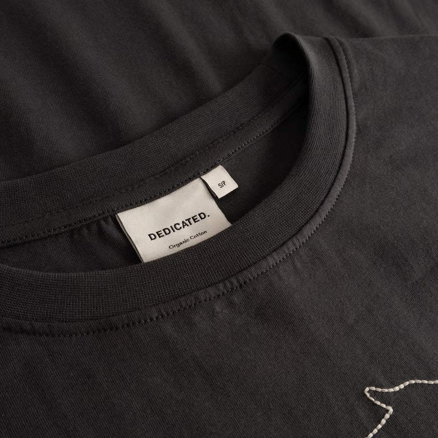 T-shirt Vadstena Wild Horse Stitch, Charcoal