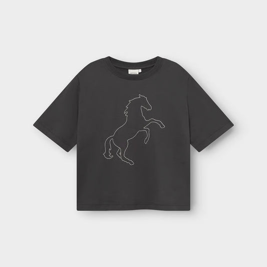 T-shirt Vadstena Wild Horse Stitch Charcoal, Dedicated