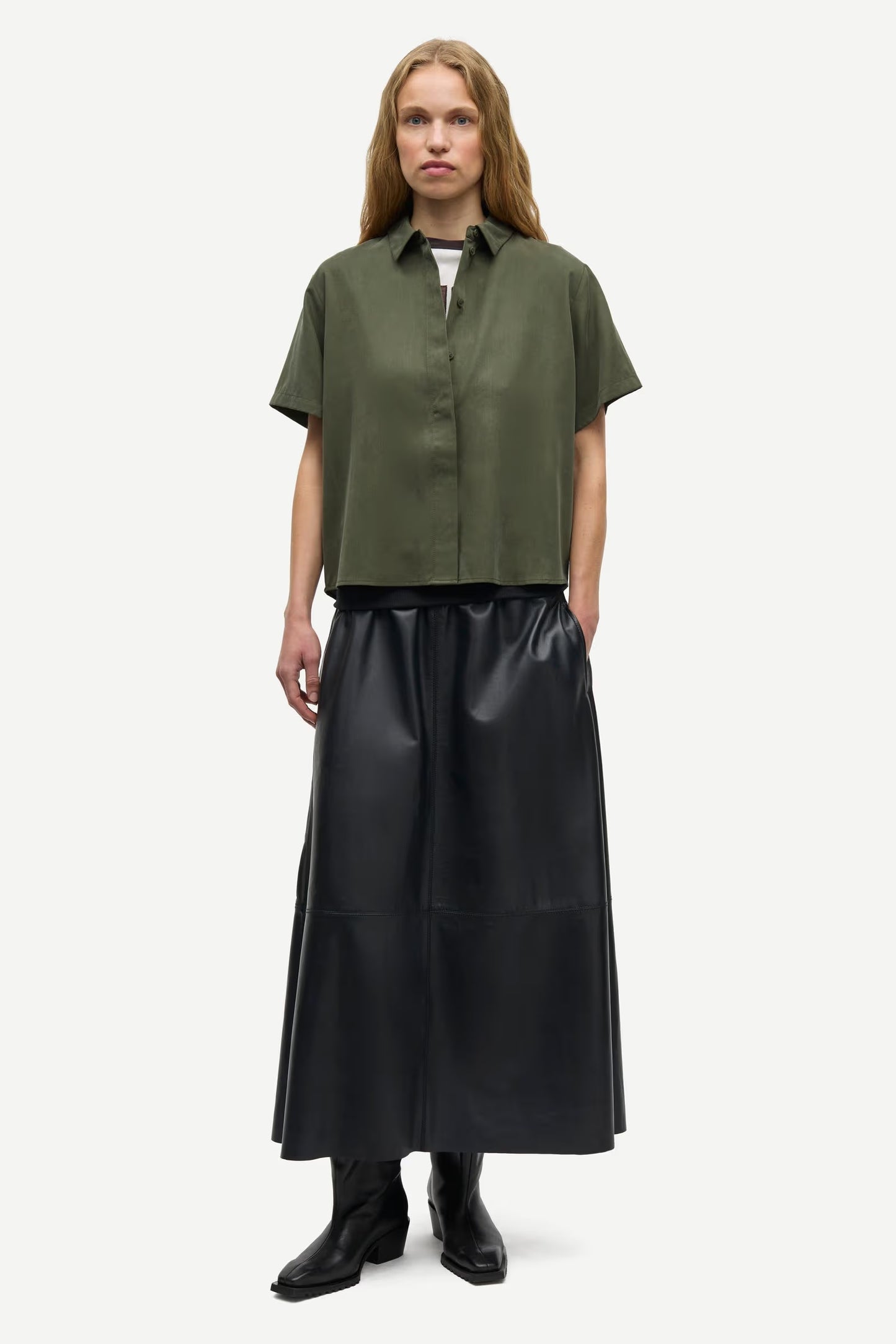 Mina SS Shirt, Forest Night