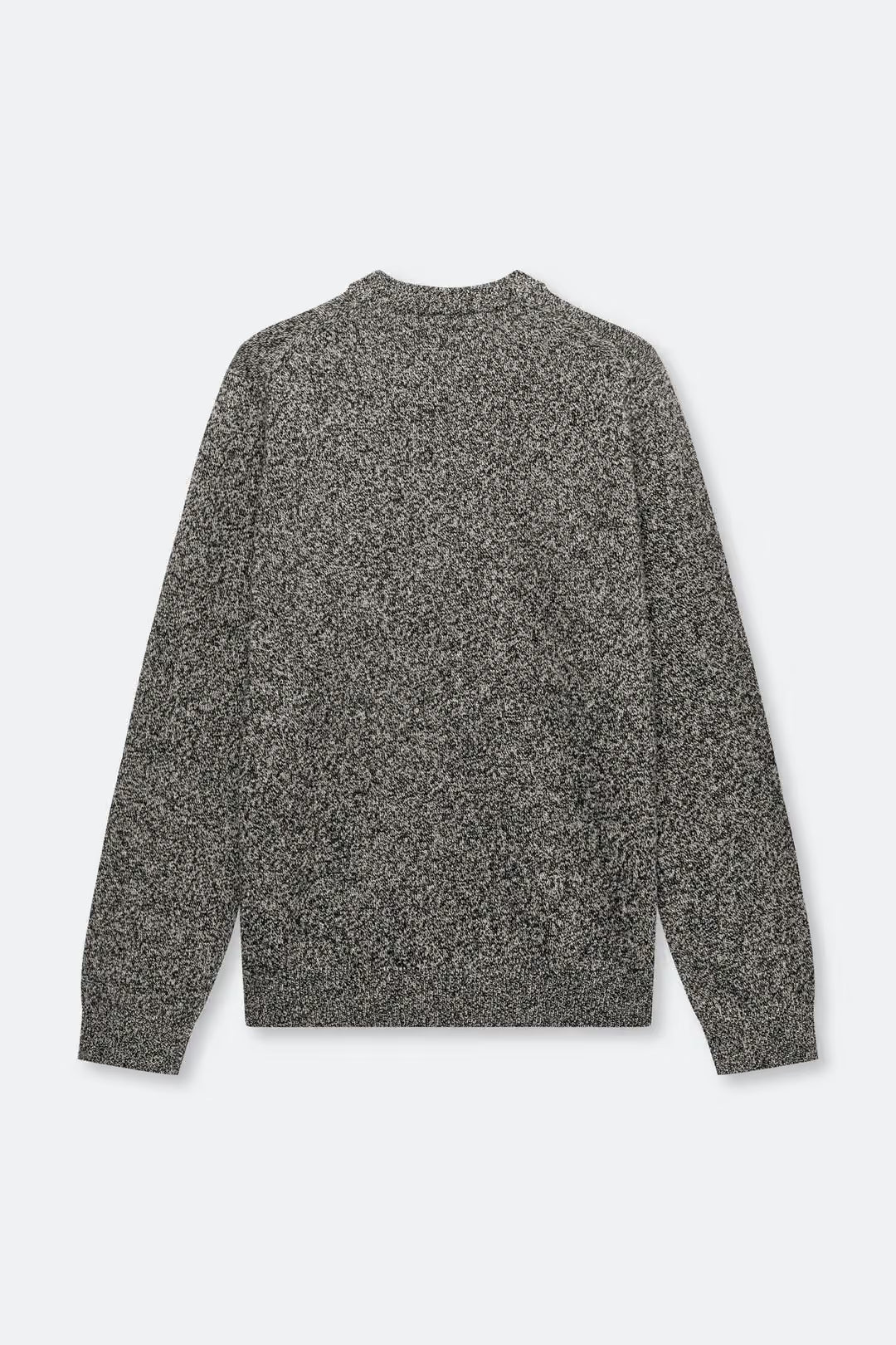 Isak Knit Sweater, Black White Mel