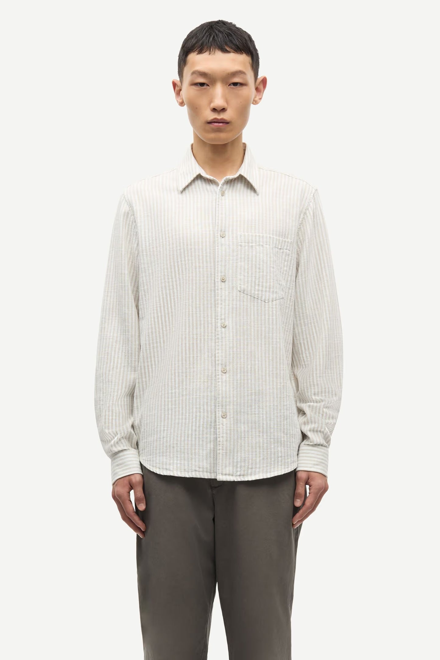 Liam FP Shirt, Grey Stripe