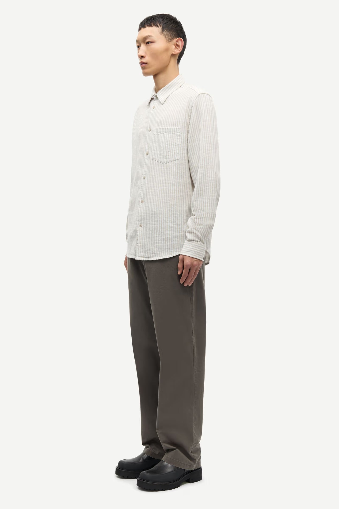 Liam FP Shirt, Grey Stripe