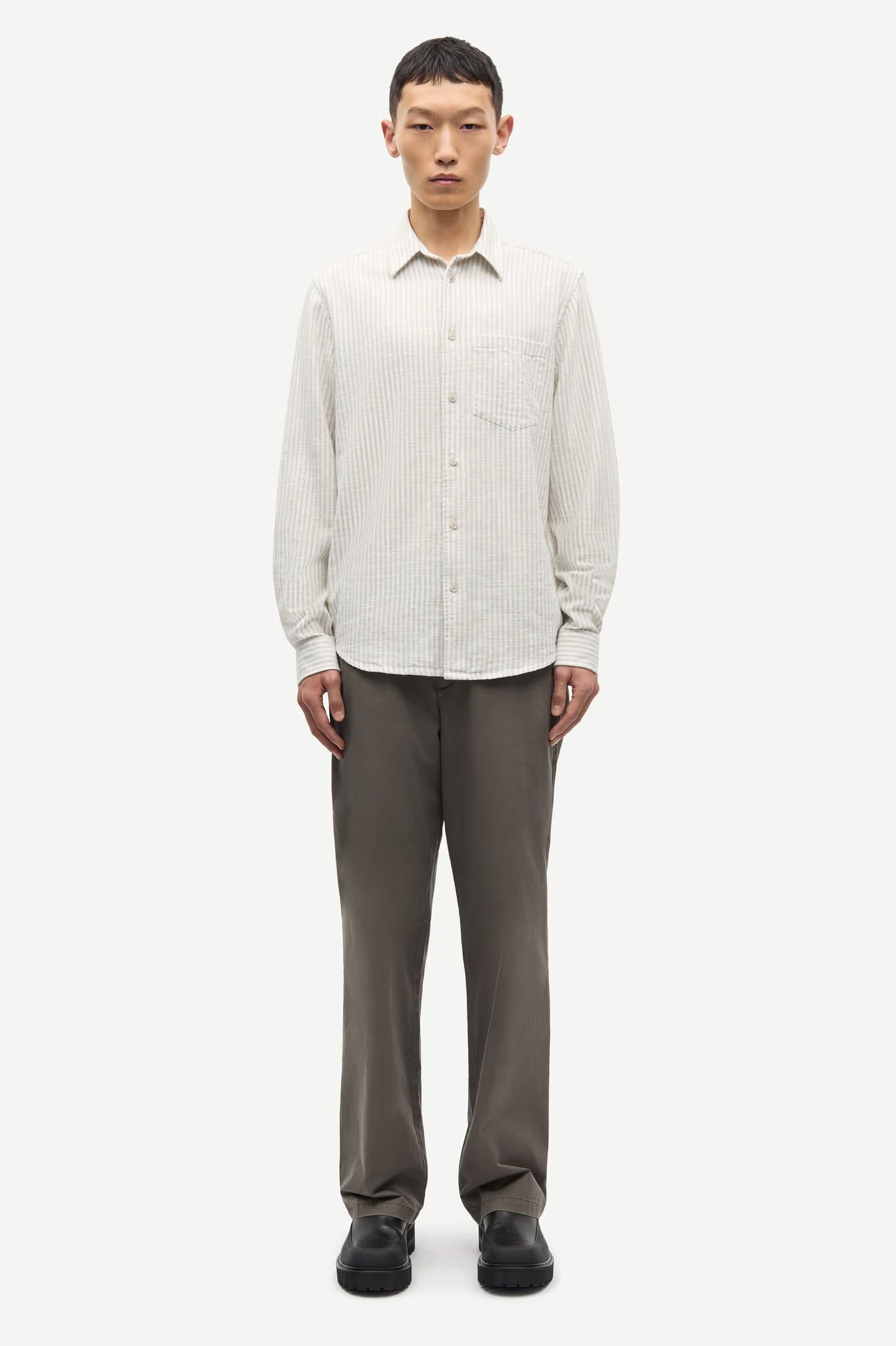 Liam FP Shirt, Grey Stripe