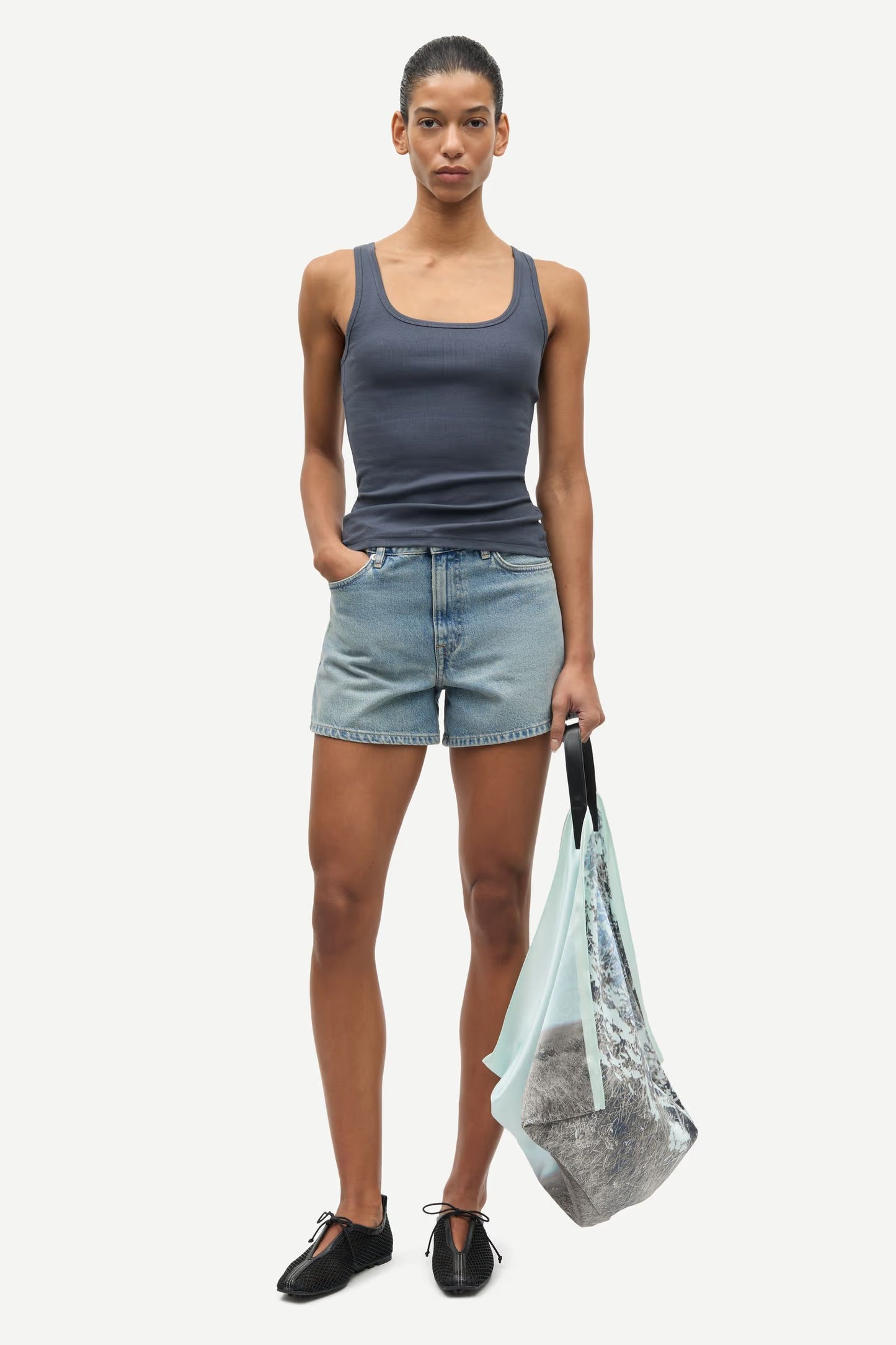 Saamanza Tank Top, Ombre Blue