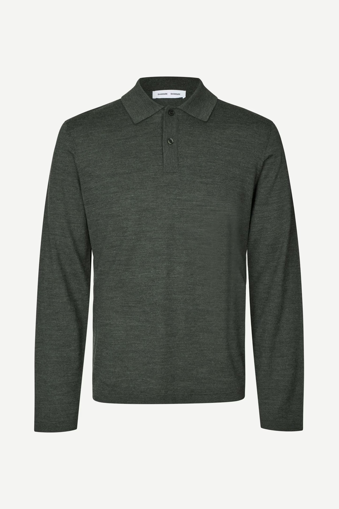 Sarowan LS Polo Dark Evergreen Mel, Samsøe Samsøe, Såininorden